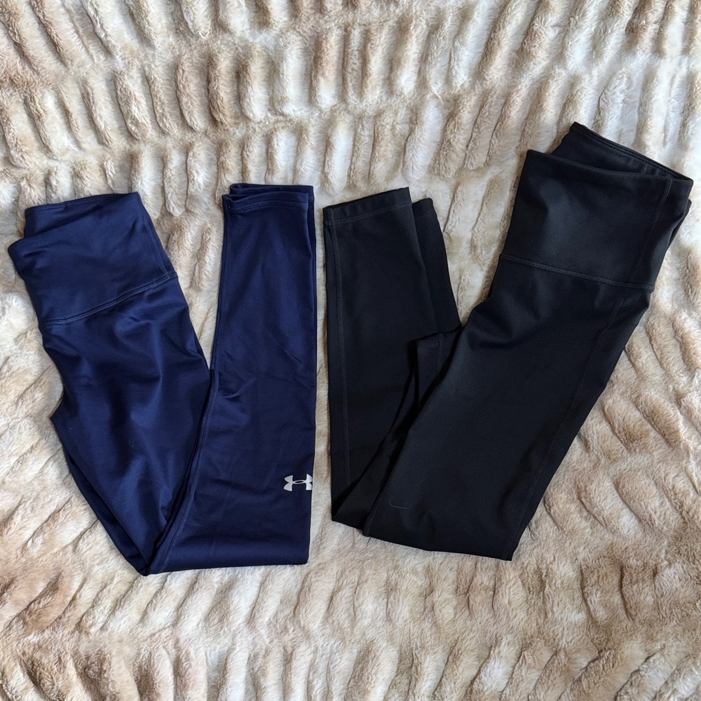 Under Armour Blue and Gap Black Leggings Duo
